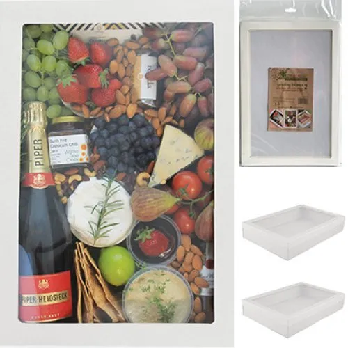 2pk Grazing Box - White