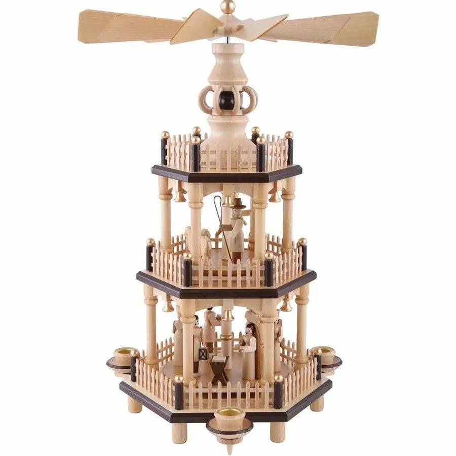 3 Tier Christmas Pyramid with Nativity