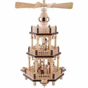 3 Tier Christmas Pyramid with Nativity