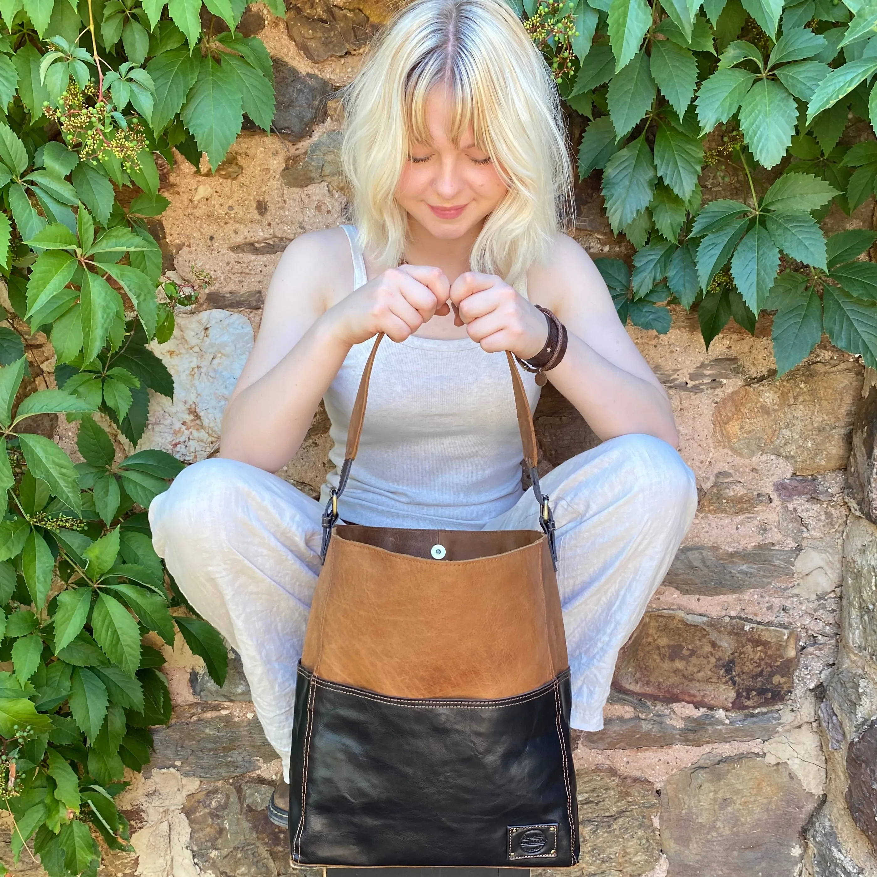 A Four Pocket Leather Tote