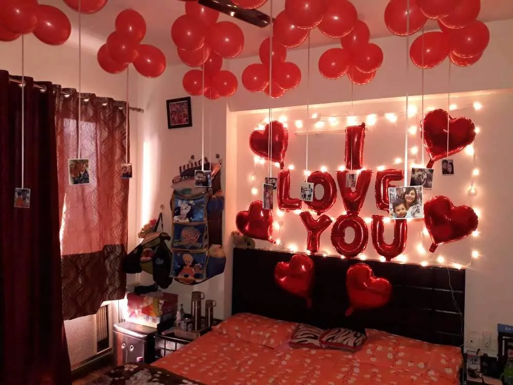 Anniversary Romantic I Love You 109 Pcs Surprise Decoration kit