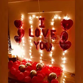 Anniversary Romantic I Love You 109 Pcs Surprise Decoration kit