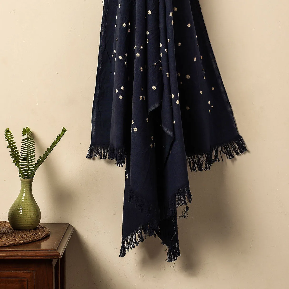 Black - Bandhani Tie-Dye Handloom Cotton Towel