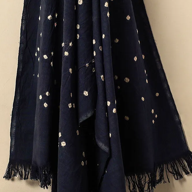 Black - Bandhani Tie-Dye Handloom Cotton Towel