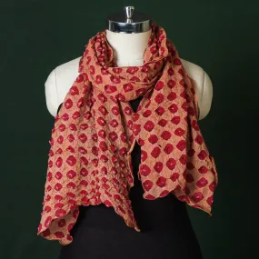 Brown - Kutch Bandhani Tie-dye Cotton Stole