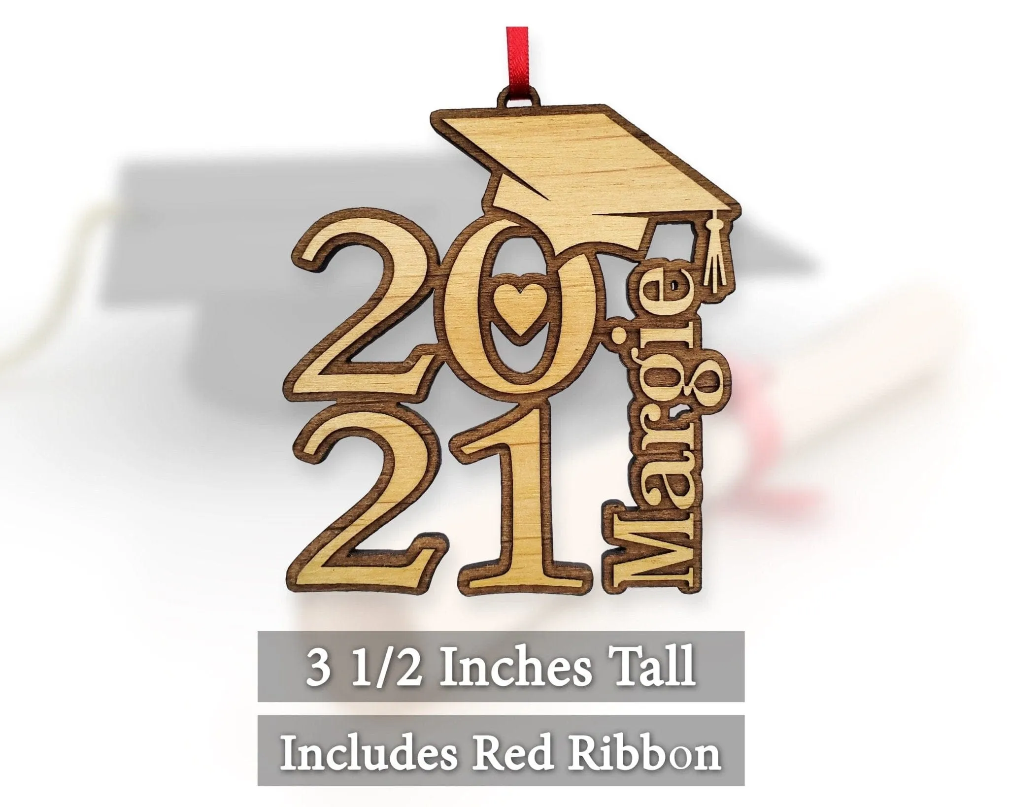 Class of 2022 Graduation Wood Ornament Graduate Party Favor Gifts for Him Her RN Shadow Box Decoration College Grad Car Decor Laser Engraved