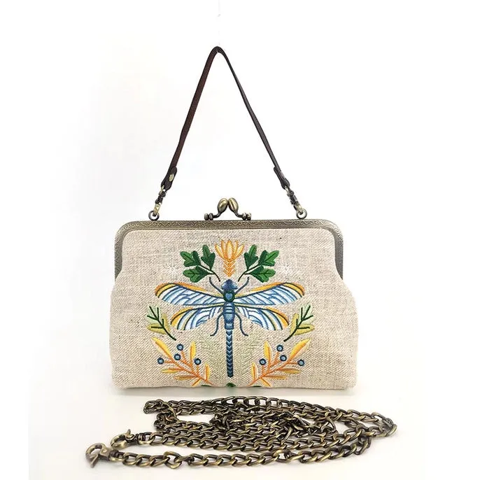 Comeco Bag: Kisslock Vintage Dragonfly
