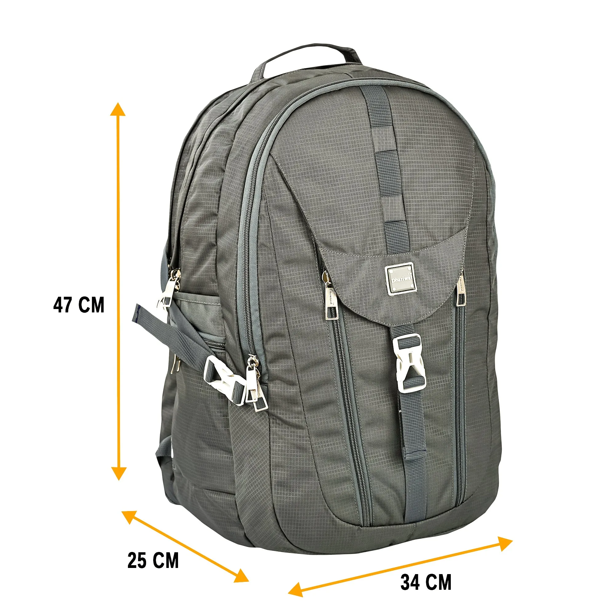 Dhariwal Modern Travel/College Backpack With Rain Cover 63L BP-214 With Rain Cover
