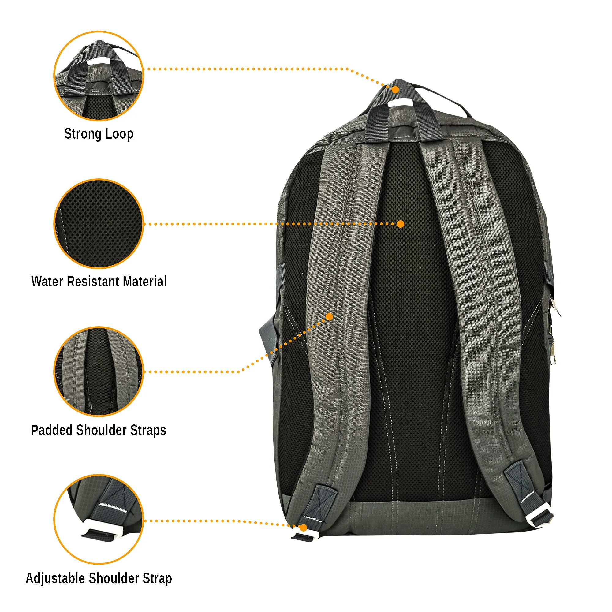 Dhariwal Modern Travel/College Backpack With Rain Cover 63L BP-214 With Rain Cover