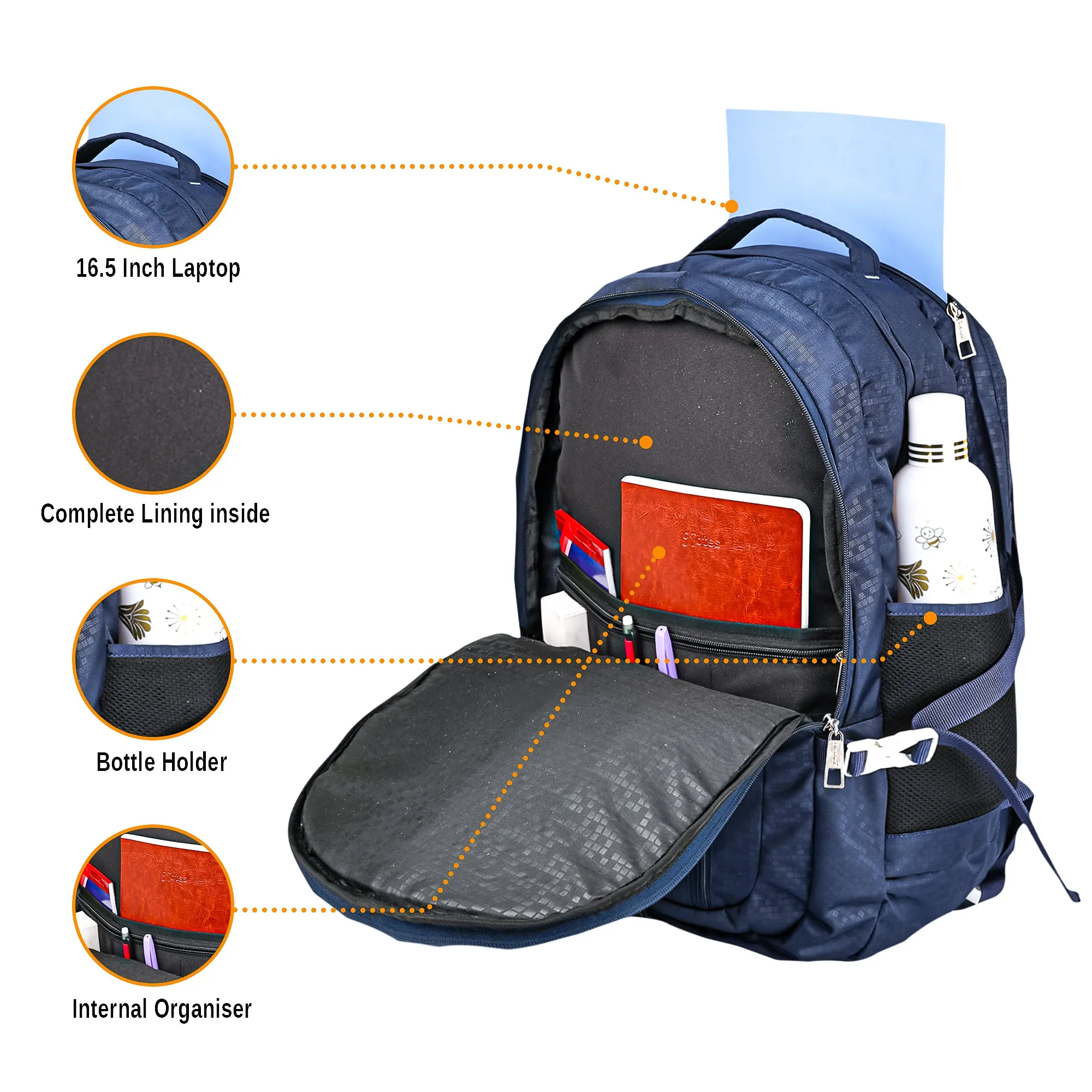 Dhariwal Modern Travel/College Backpack With Rain Cover 63L BP-214 With Rain Cover