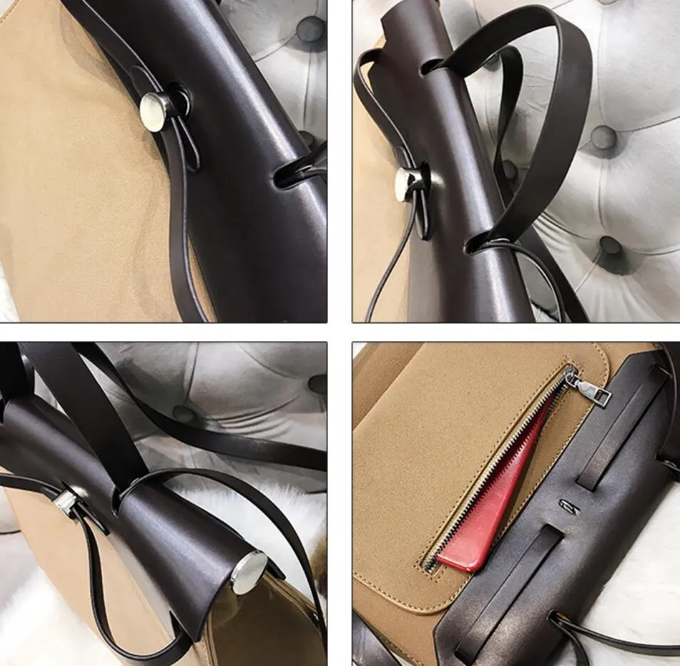European Retro Fashion Designer PU Leather Shoulder Bag