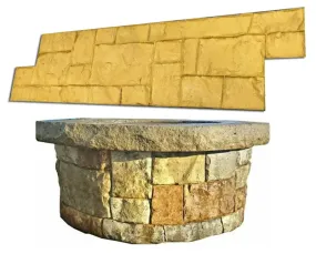 Firepit Concrete Liner Stamp - Fieldstone Stacked Majestic