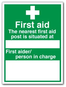 FIRST AID THE NEAREST FIRST AID POST IS SITUATED...