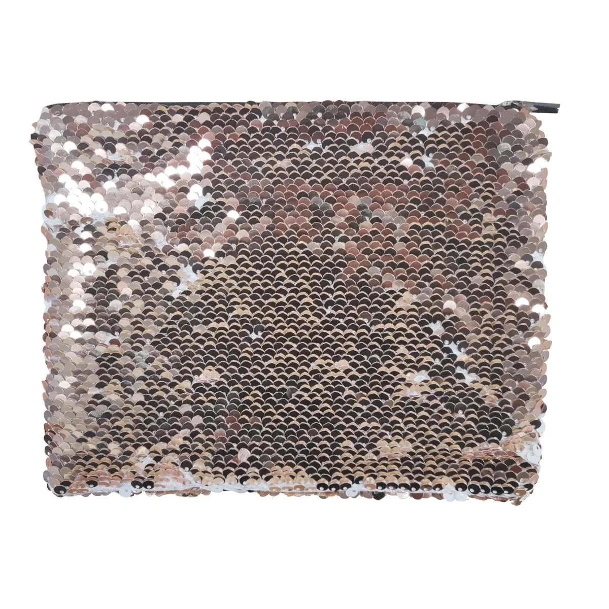FULL CARTON - 50 x Sequin Handbags/ Cosmetic/Purses - 15cm x 20cm - CHAMPAGNE GOLD