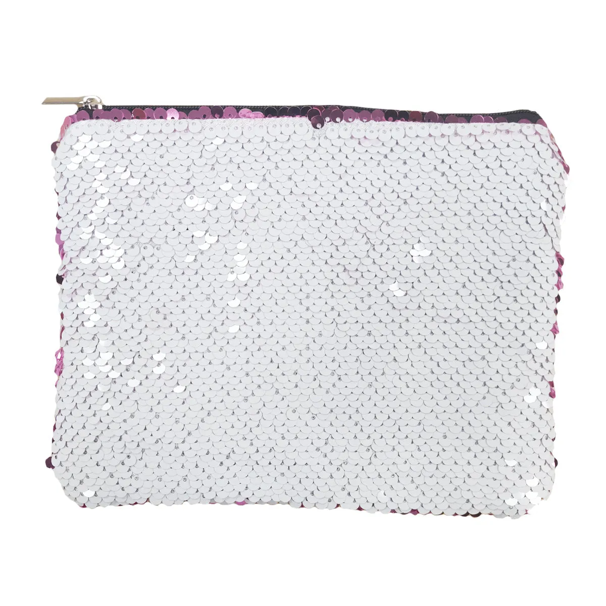 FULL CARTON - 50 x Sequin Handbags/ Cosmetic/Purses - 15cm x 20cm - PINK