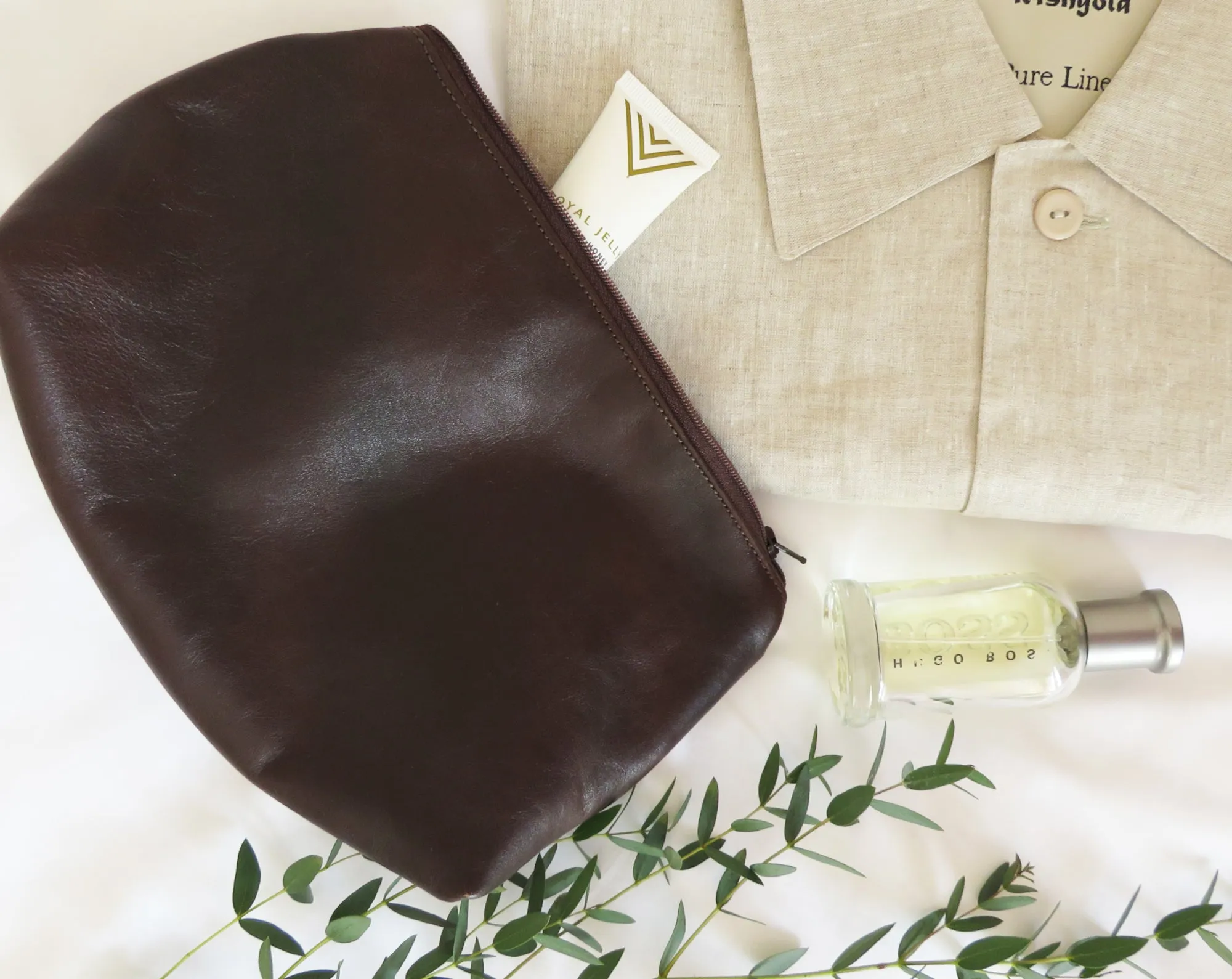 Genuine English Leather Ladies Cosmetic Bag