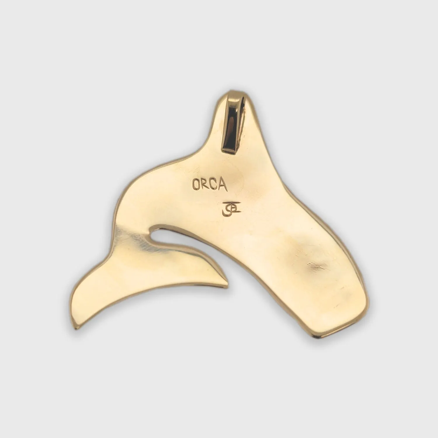 Gold Orca Shaped Pendant