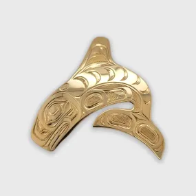 Gold Orca Shaped Pendant