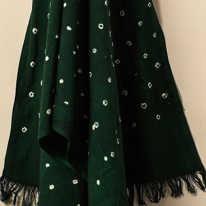 Green - Bandhani Tie-Dye Handloom Cotton Towel