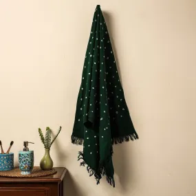 Green - Bandhani Tie-Dye Handloom Cotton Towel