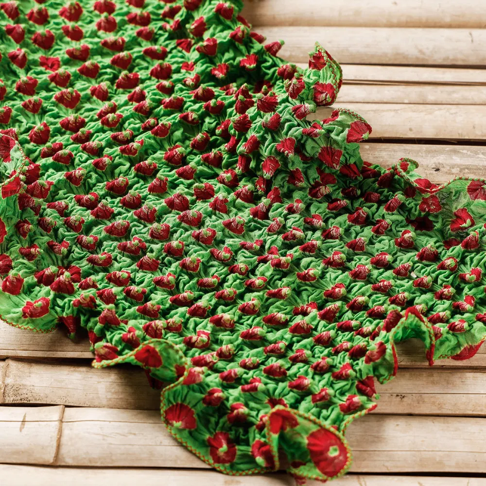 Green - Kutch Bandhani Tie-Dye Cotton Stole