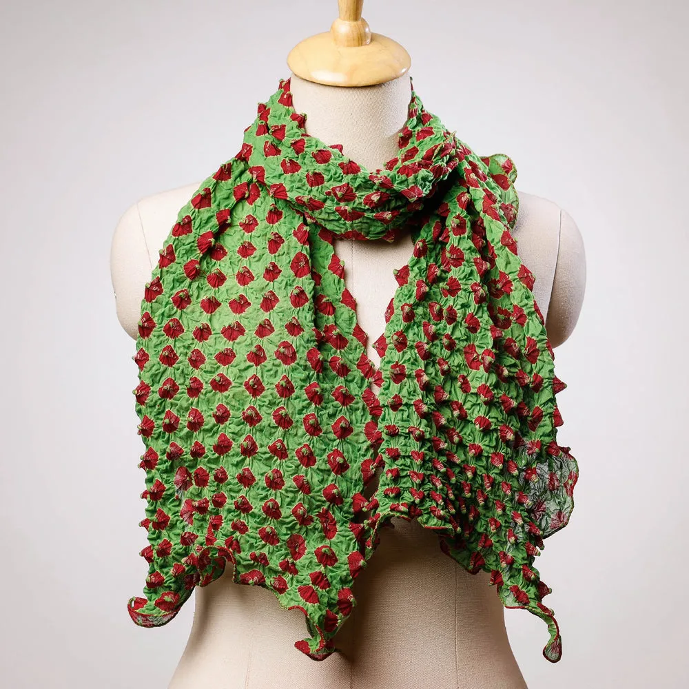 Green - Kutch Bandhani Tie-Dye Cotton Stole