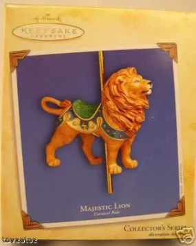 HALLMARK 2004 COLLECTOR'S SERIES "MAJESTIC LION" CAROUSEL RIDE CHRISTMAS ORNAMENT