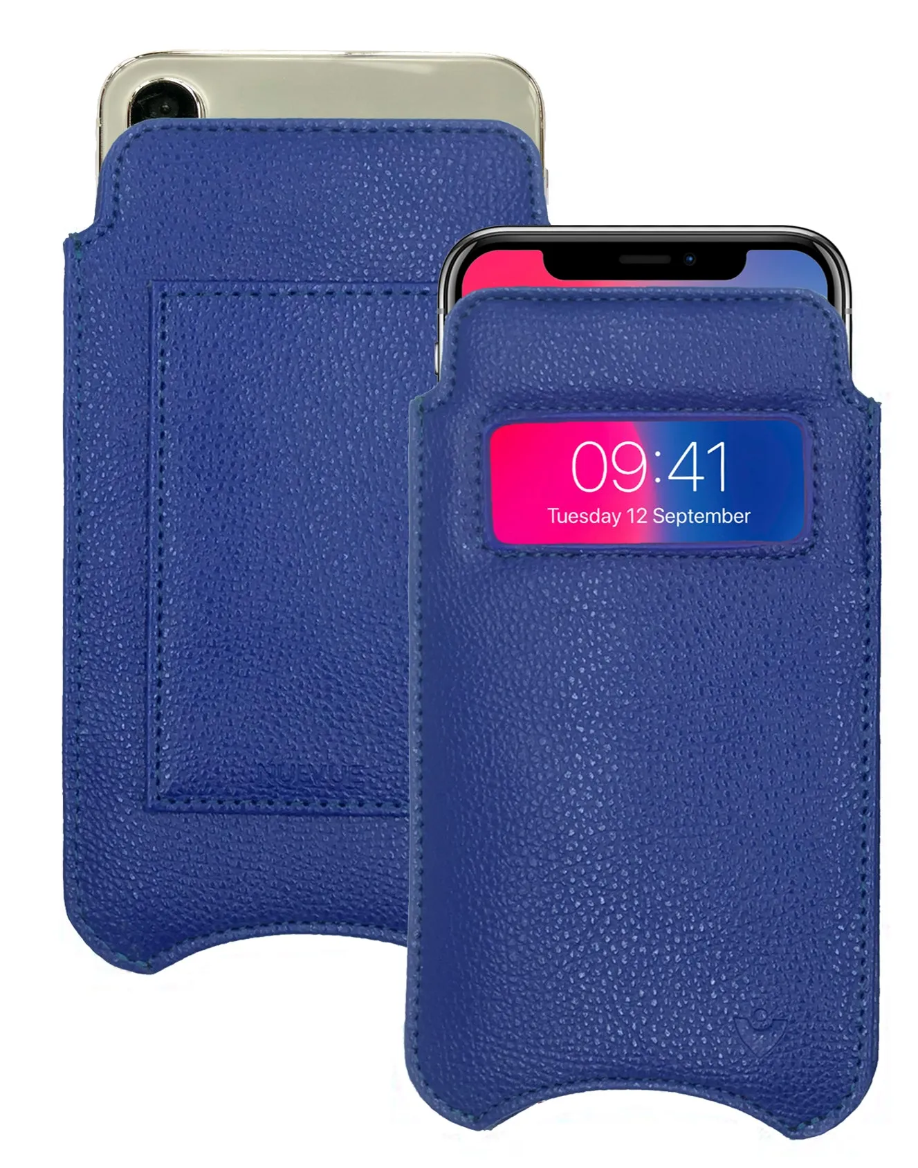 iPhone 11 Pro and iPhone X/Xs Wallet Case Screen Cleaning and Sanitizing - Faux Vegan Leather Window