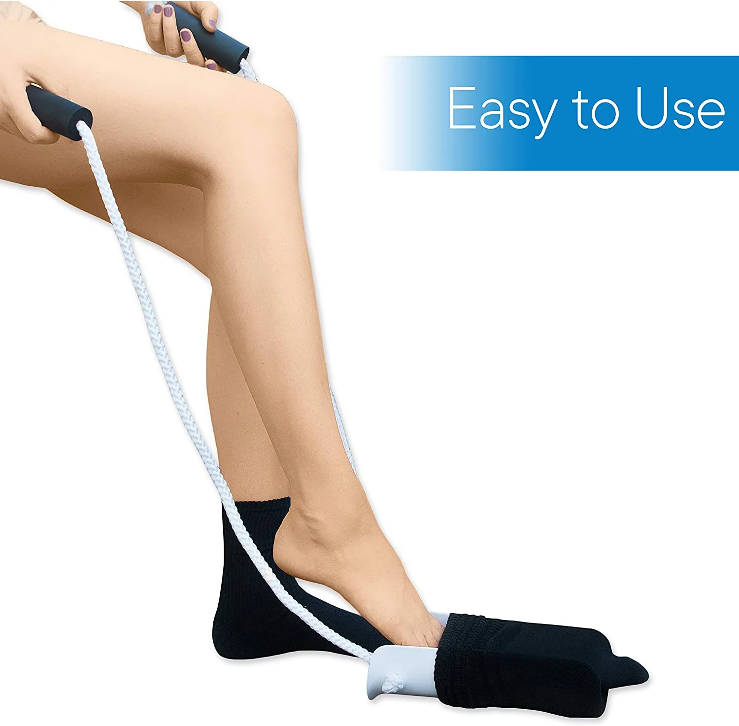 ITEM# 0023   RMS Deluxe Sock Aid - Socks Helper with Foam Handles (Watch Video)