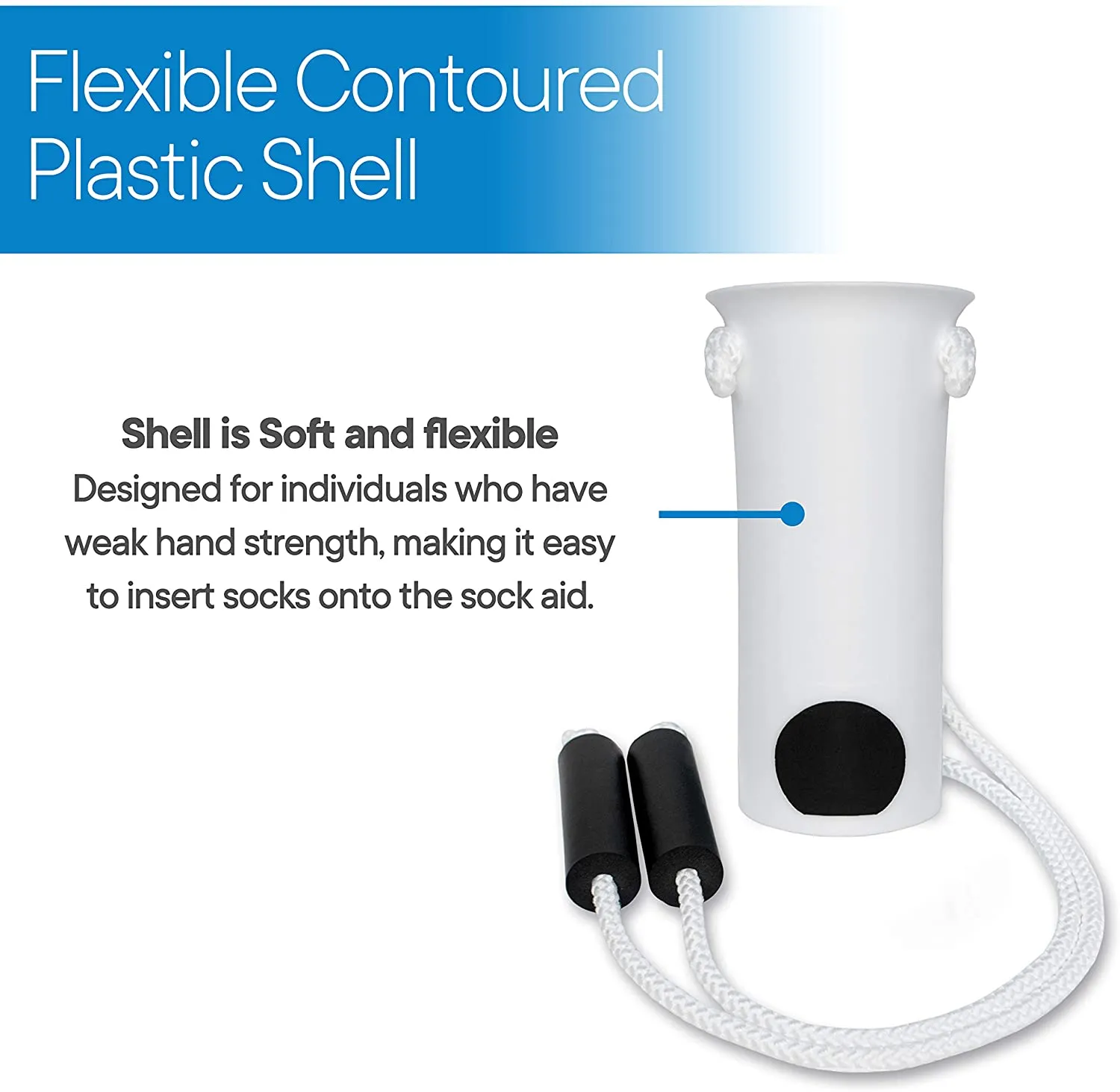 ITEM# 0023   RMS Deluxe Sock Aid - Socks Helper with Foam Handles (Watch Video)