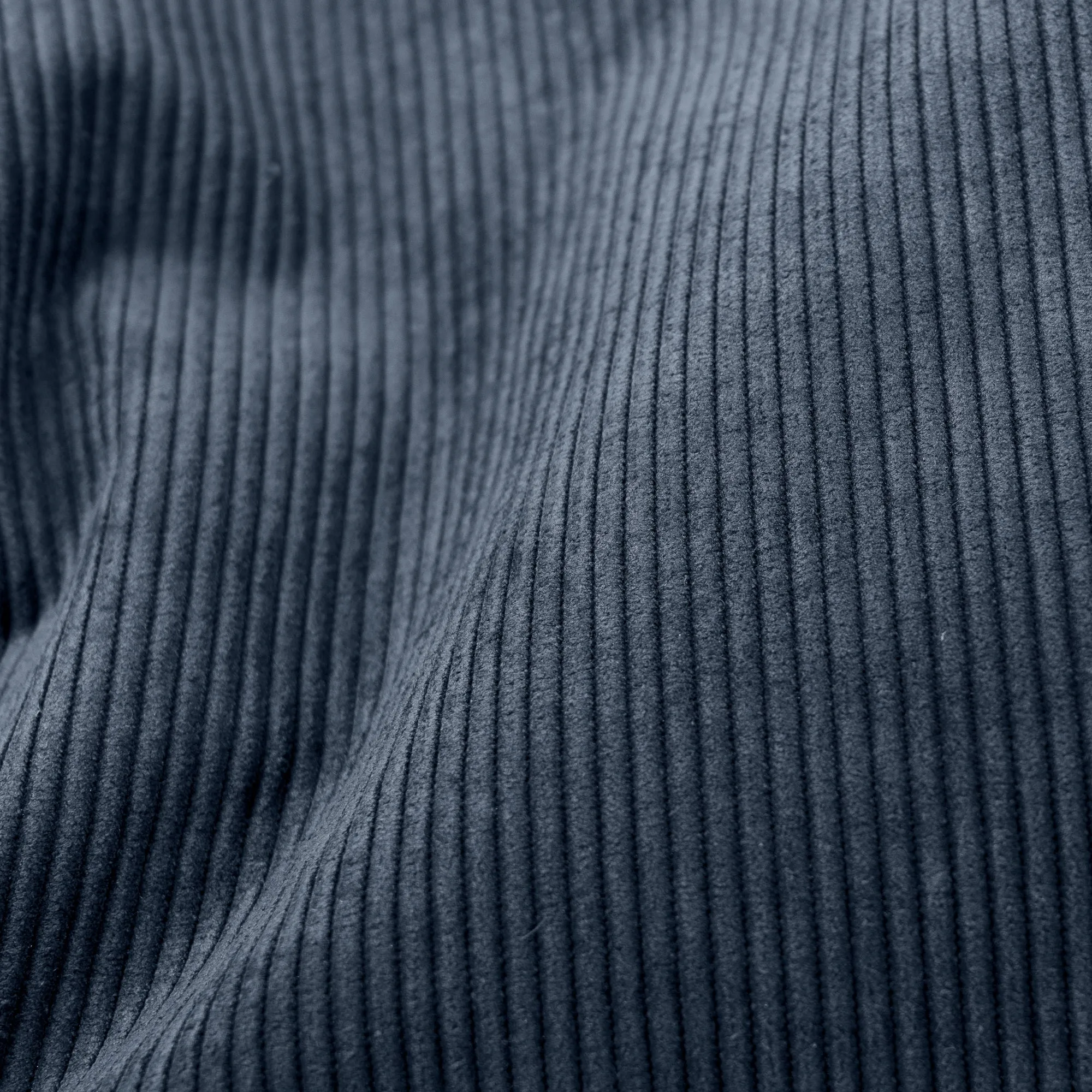 Large Footstool - Needlecord Navy