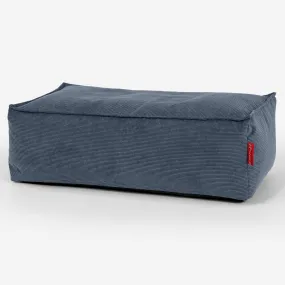 Large Footstool - Needlecord Navy