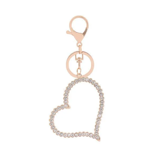 Large Rhinestone Heart Key Holder