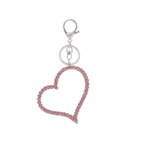 Large Rhinestone Heart Key Holder