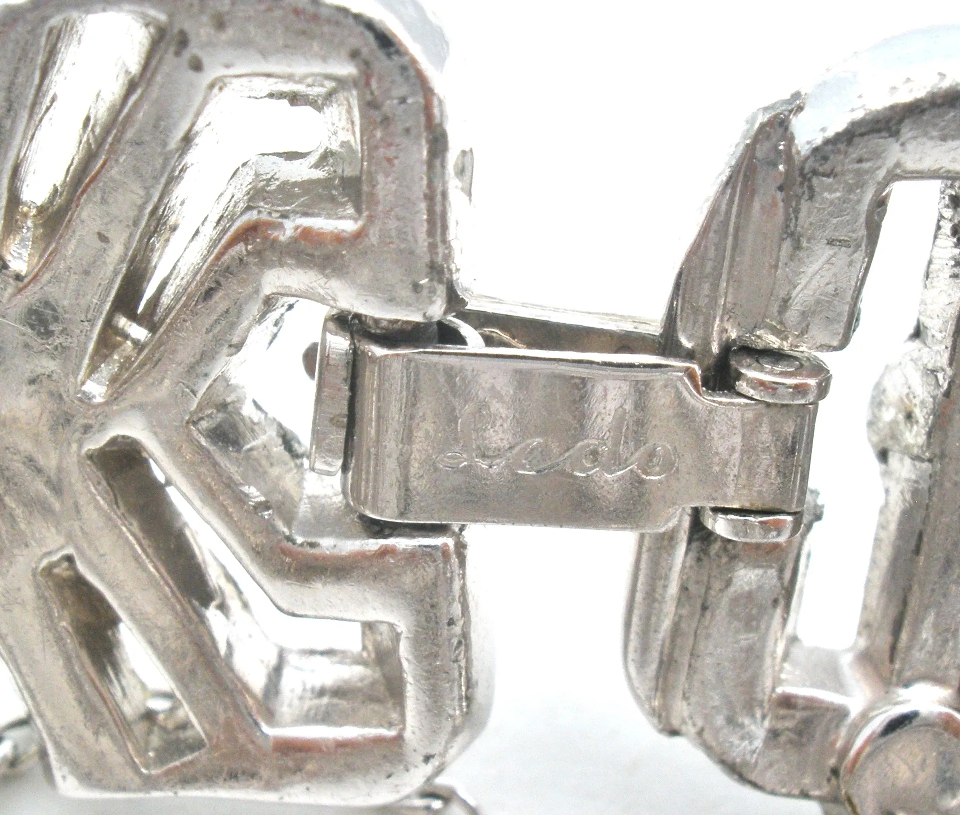 Ledo Clear Rhinestone Bracelet Vintage 7"