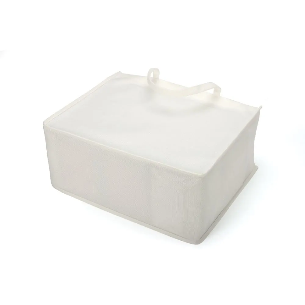 Linen Tote Bag White - 25 x 25 x 10 cm