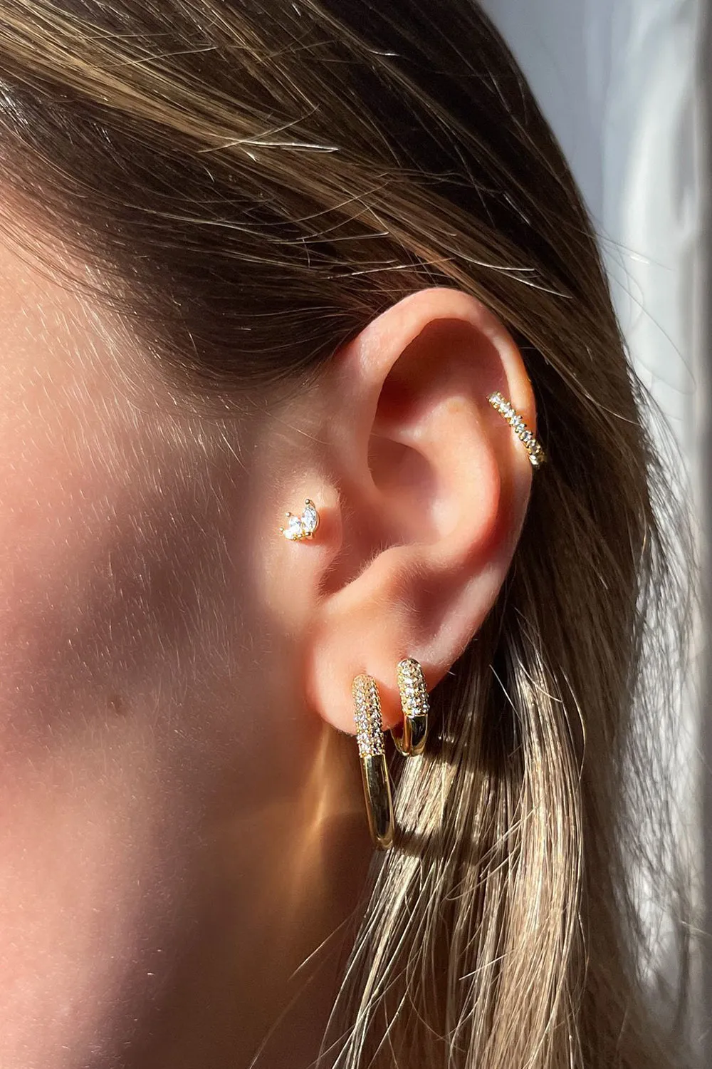 Lucie Piercing Sterling Silver 14K Gold Plated