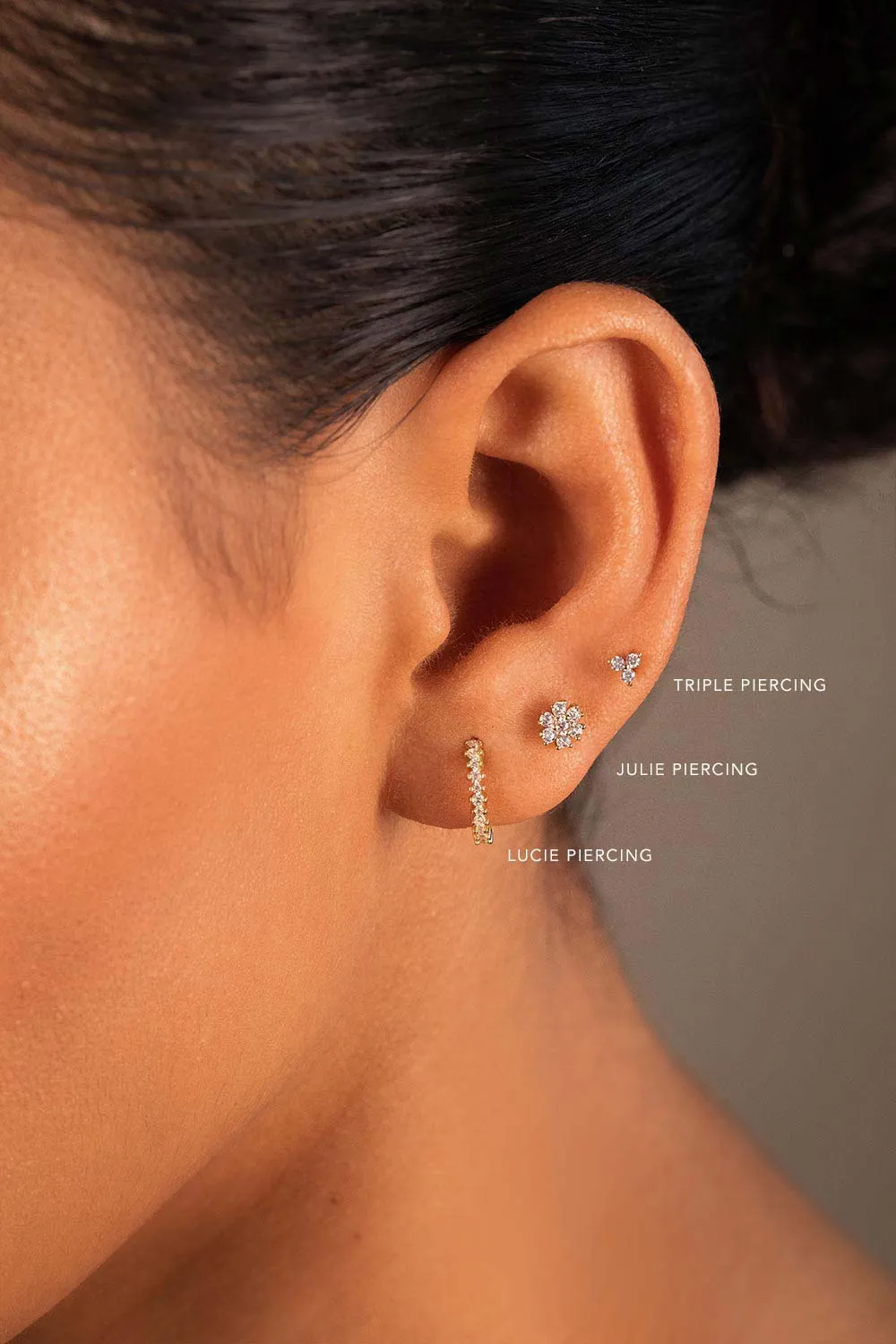 Lucie Piercing Sterling Silver 14K Gold Plated