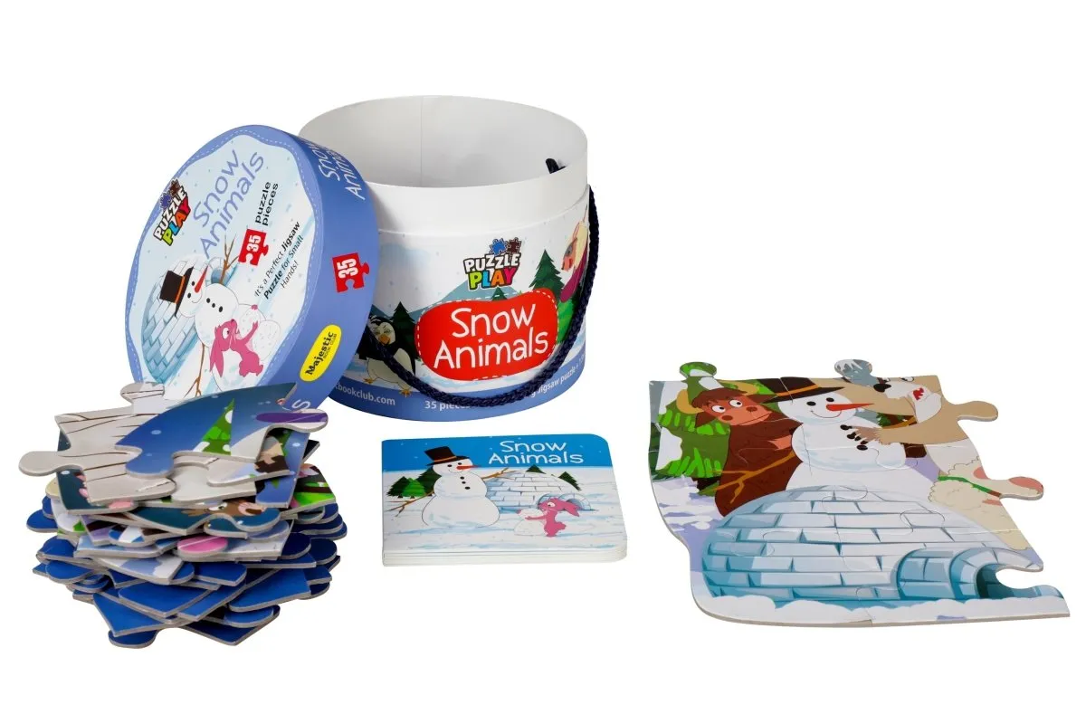 Majestic Book Club SNOW ANIMALS-PUZZLE PLAY