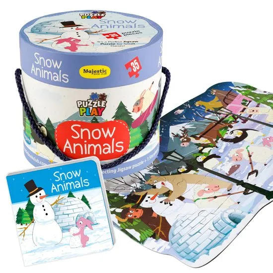 Majestic Book Club SNOW ANIMALS-PUZZLE PLAY