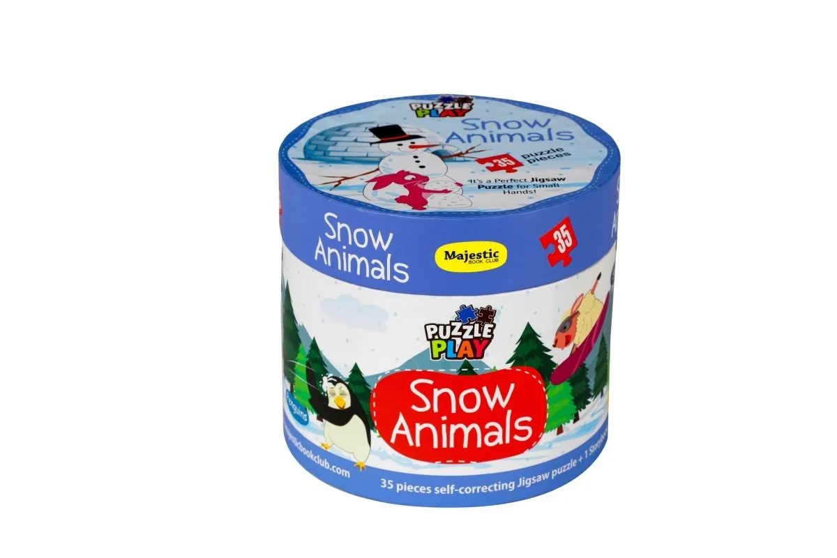 Majestic Book Club SNOW ANIMALS-PUZZLE PLAY