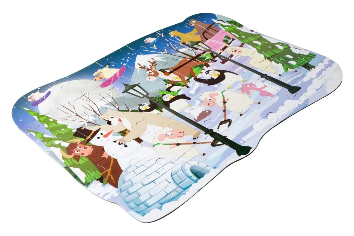 Majestic Book Club SNOW ANIMALS-PUZZLE PLAY