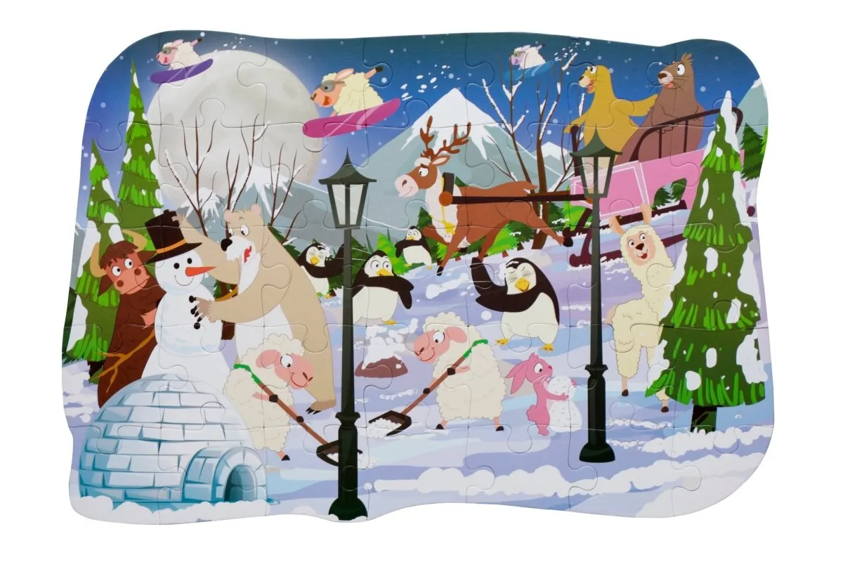 Majestic Book Club SNOW ANIMALS-PUZZLE PLAY