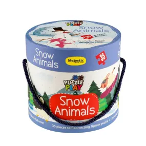 Majestic Book Club SNOW ANIMALS-PUZZLE PLAY