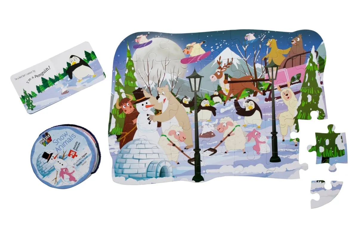 Majestic Book Club SNOW ANIMALS-PUZZLE PLAY
