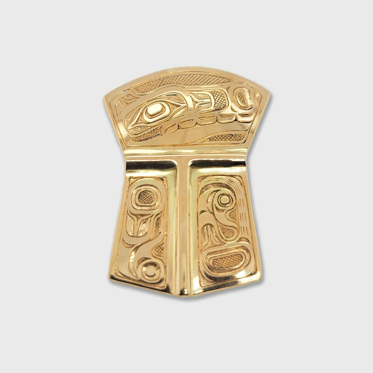 Medium Wolf Copper Shaped Pendant