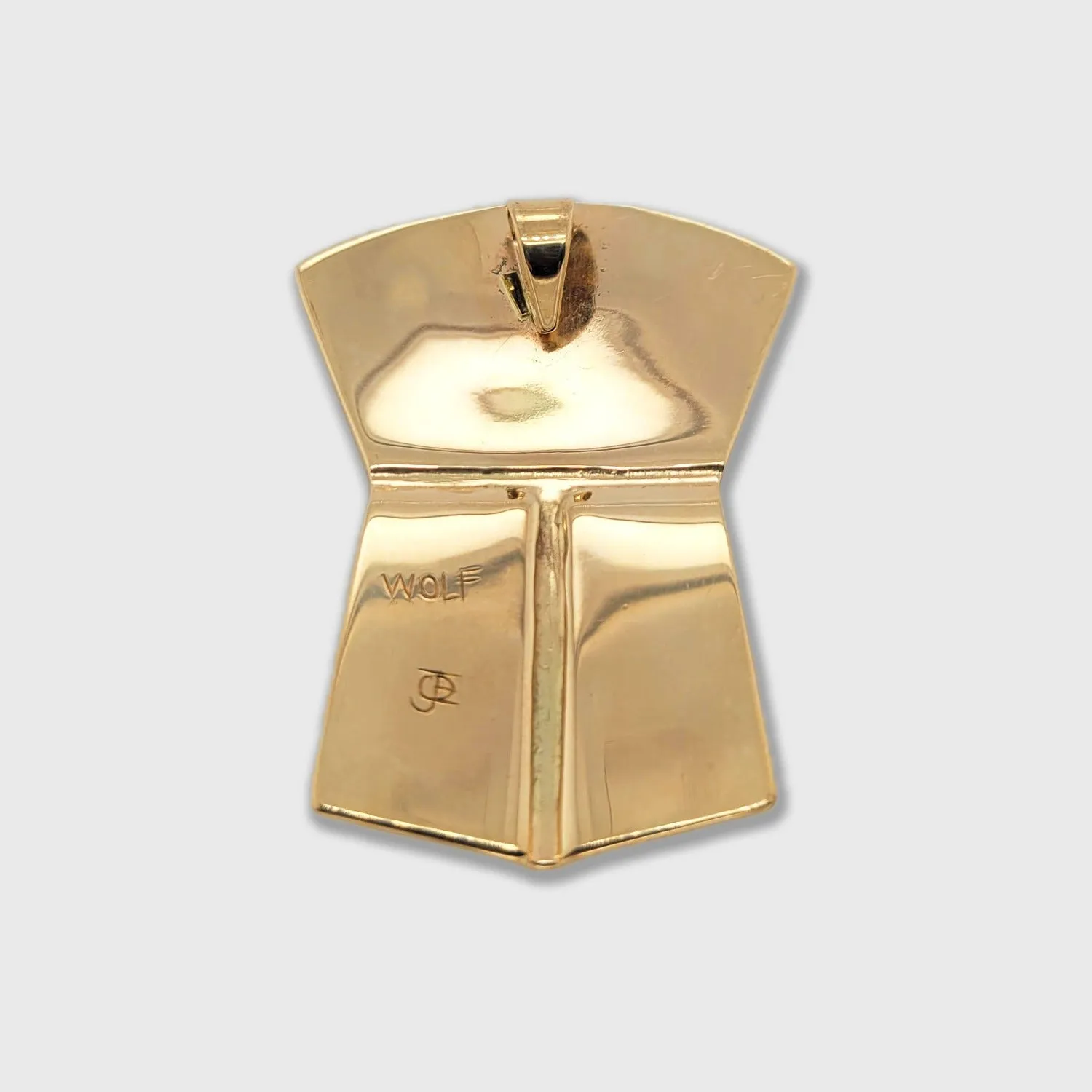 Medium Wolf Copper Shaped Pendant