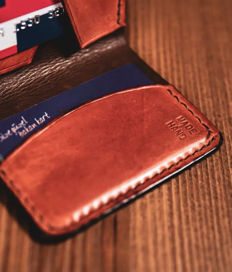 Mens Leather Bifold Wallet - Poleman