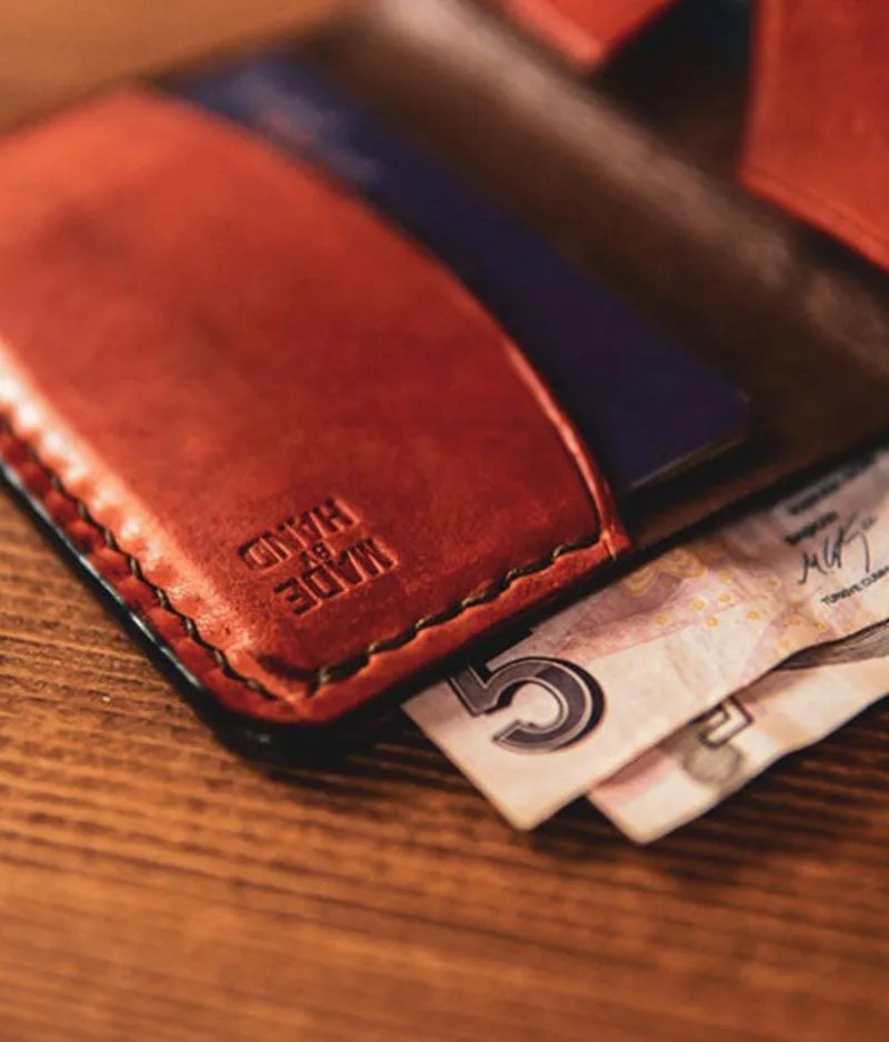 Mens Leather Bifold Wallet - Poleman