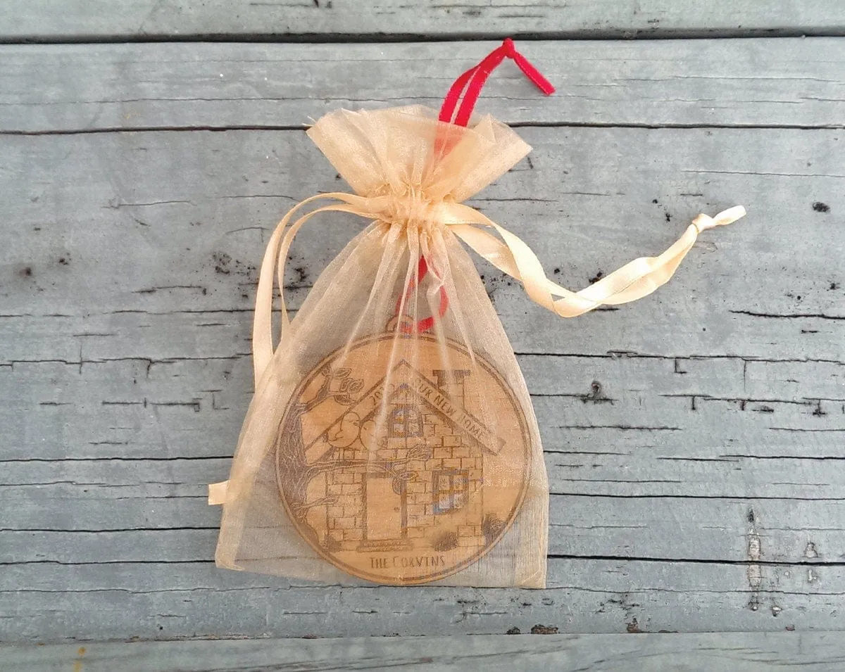 Our NEW Home Ornament New House Ornament Personalized Christmas Ornament Personalized Housewarming Gift Home Sweet Home House Ornament